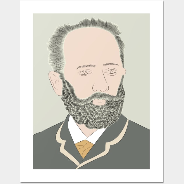 Tchaikovsky - Portrait Wall Art by LiLian-Kaff